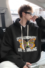 8XL连帽卫衣男大码胖子帽衫大号运动服WY2366-P35加绒款-P40，男装卫衣，电商A040