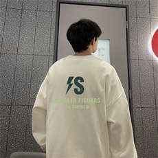 特P25控48秋冬新款男士圆领卫衣宽松休闲日常百搭上衣WQ2435，男装卫衣，电商B370