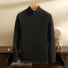2025年秋季长袖青春流行时尚加厚拉链开衫，男装羊绒开衫，雪贝坊一店