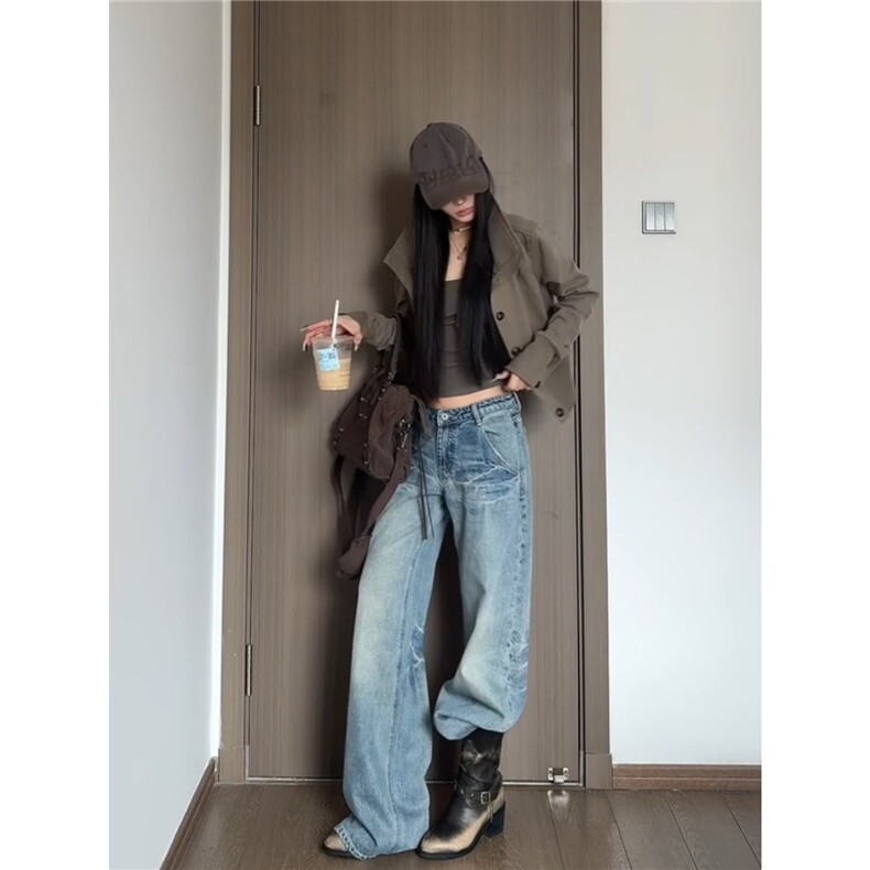 原创短款立领麂皮质感夹克女秋新品收腰显瘦设计感外套,男装夹克,星座1210-1