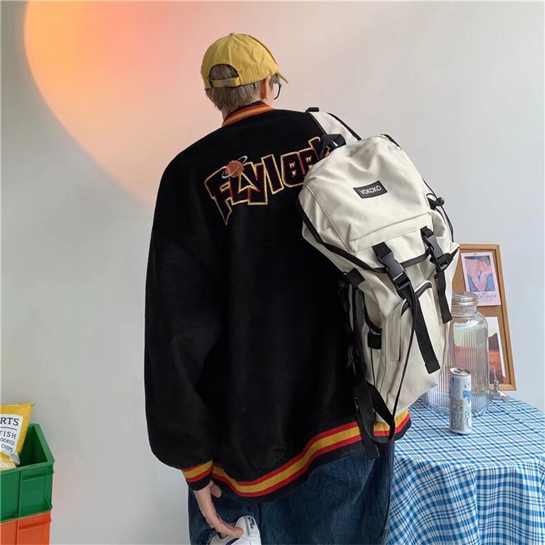灯芯绒美式棒球服男春秋季大码外套潮流ins韩版潮牌百搭宽松夹克,男装夹克,星座1210-1