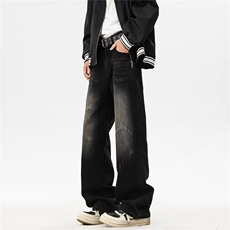 时尚慵懒潮流文艺美式复古春夏季潮牌破洞牛仔裤男新款AM830P45，男装牛仔裤，星座1013-5