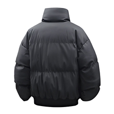 3D立体美式潮牌立领PU皮棉服男短款棉衣外套宽松面包服M810-P75，男装棉衣，电商A441
