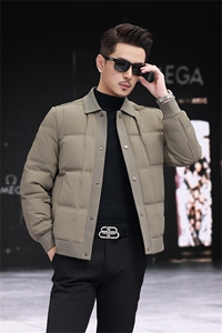 新标90绒针织休闲羽绒服外套男士时尚休闲轻薄羽绒服夹克图片