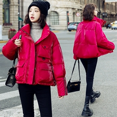 欧洲站短款羽绒服女2024年新款冬季亮面免洗小个子洋气外套白鸭绒，女装羽绒服，辉之琳