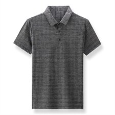 男式2023年夏季新款冰丝透气T恤衫男短袖翻领休闲POLO体恤衫P58，男装Polo衫，星座1105-3