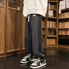 主推！2024春季新款宽松条纹织带束脚休闲裤313A-1-NK88-P55控68，男装休闲裤，星座808A-1