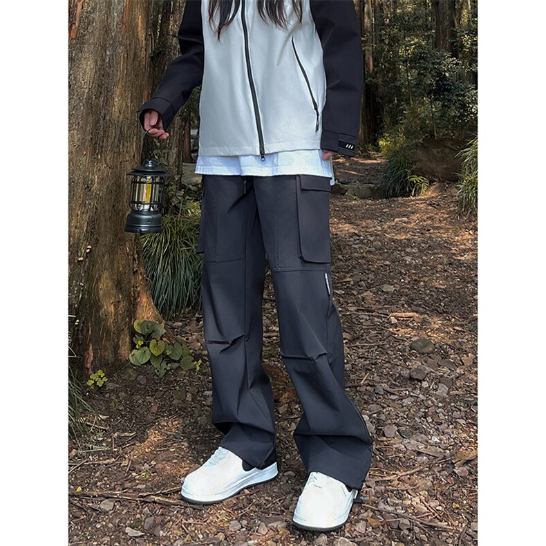 聚酯纤维YK86011-P40秋冬季防风防水登山骑行情侣冲锋裤,男装休闲裤,电商A086-1