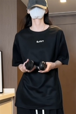 麂皮绒短袖t恤男款夏季重磅美式小领口体恤潮牌潮流休闲百搭半袖，男装T恤，电商B371