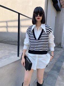 爱美欧 现货 拼接衬衣图片