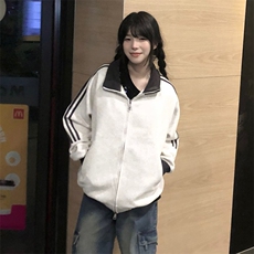 抖音得物高品质美式高街重磅结构设计拼接织带立领卫衣外套CM42，男装卫衣，电商A486