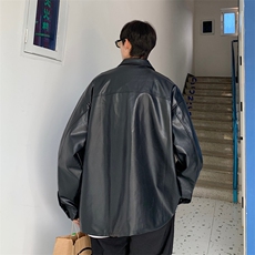 现货百搭男士PU皮外套潮情侣款皮夹克，男装夹克，星座510-1