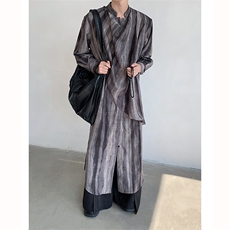 现货！25春夏男士长袍晕染设计长衫男女旗袍飘逸衬衫MJ1072-P118，男装衬衫，电商B288