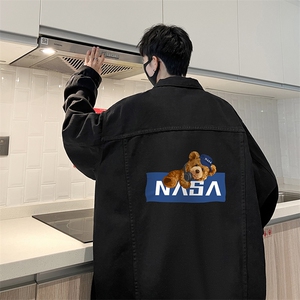 牛仔夹克男大码牛仔外套男茄克 NJ77247-P60加绒款-P75图片