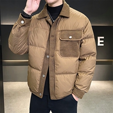 标90白鸭绒店主风新款翻领保暖羽绒服时尚潮流外套YR8322-P160，男装羽绒服，电商A413