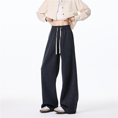 抖音品质春季新款潮流麦穗条宽松休闲裤B315-K25671-特P35控68，男装休闲裤，电商B315