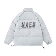白底新款冬季时尚百搭宽松字母印花羽绒服外套YR63002P225控298，男装棉衣，电商A268-1