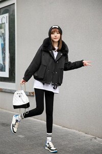 高大上大毛领派克服图片