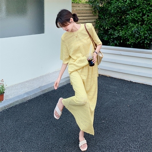 流行小香风蕾丝套装裙女夏两件套盐系小众不撞款名媛气质高级感图片