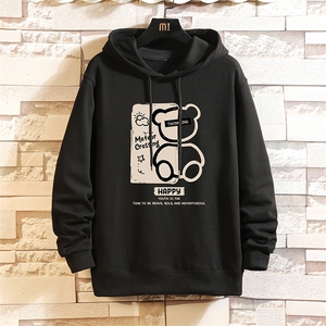 纯棉连帽卫衣男大码运动帽衫宽松薄 WY2350-P35 加绒款-P40 砖墙图片