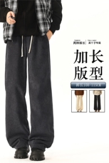 灯芯绒裤子男士春秋季高个子直筒拖地裤KZ089加长，男装休闲裤，电商B312