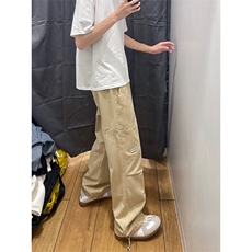 05高街款美式工装裤宽松直筒痞帅伞兵裤春夏XZ211-1-K2429-P55，男装工装外套，星座211-1