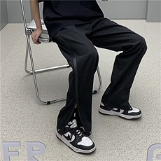美式冲锋裤男春秋宽松直筒拉链长裤vibe高街潮牌痞帅工装裤子夏季，男装休闲裤，星座601-2