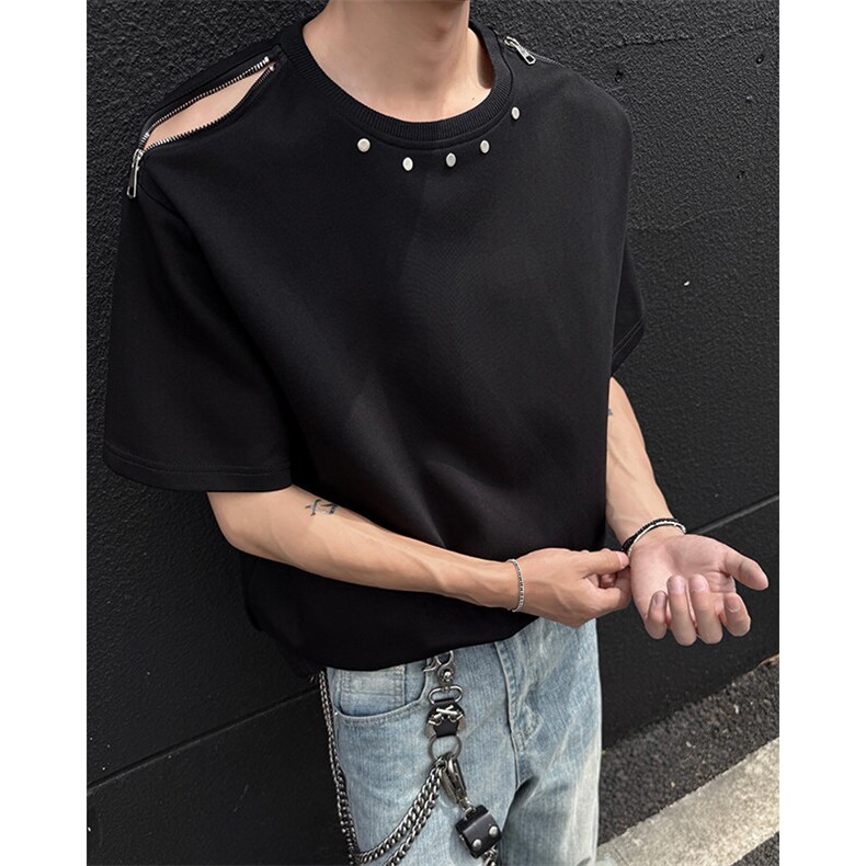 夏季宽松美式高街个性短袖潮XZ808B-WH057-P48,男装T恤,星座808B