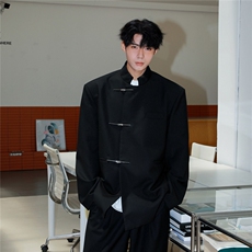 1新中式金属搭扣设计西服男大码情侣西装男外套XF77858P85控138，男装西服，星座226-2