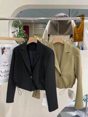 短款抽绳小西装，女装西装，6·9衣社