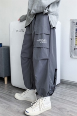 秋季男降落伞宽松直筒高街潮牌工装休闲长裤K807p25，男装工装外套，电商D315A