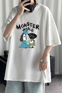DX17074-P20 纯棉短袖t恤男大码半袖打底衫宽松体恤衫 港风图片