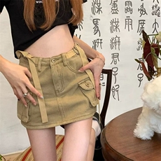 气质半身裙女文艺慵懒自然腰流行新款简约潮流原宿时尚日系百搭，女装半身裙，星座1210-1