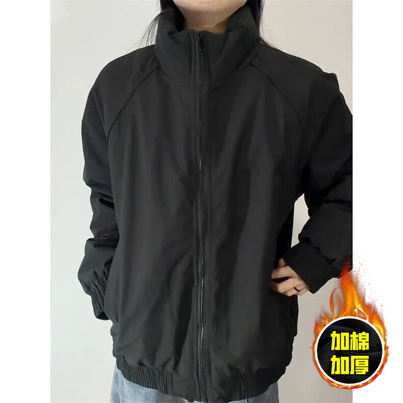 现货美式高街休闲棉衣夹克三防立领纯色户外工装加厚棉服外套图片