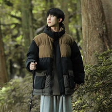 户外2026新品冬季宽松情侣装撞色棉服冬装加厚外套D008-P100，男装棉衣，星座717