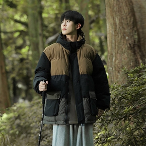 户外2026新品冬季宽松情侣装撞色棉服冬装加厚外套D008-P100图片