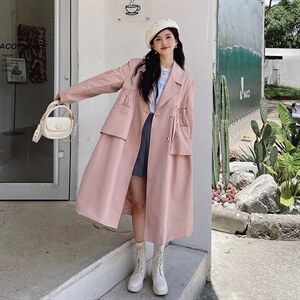 【现货】2022秋新款oversize甜美风衣251-609-P155-K218图片