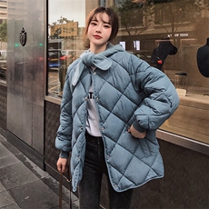 大货高点击女短款魅蓝色可拆卸帽棉袄钱塘1307-1118，女装棉衣/棉服，拾菱