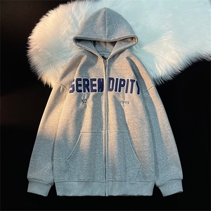 新款连帽卫衣秋季外套男女拉链开衫薄款运动休闲上衣YW19/P78,女装短外套,星座506B