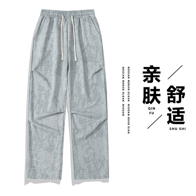 M-8XL休闲裤男潮流美式提花脏脏裤宽松直筒长裤DSA157B-K825-P45,男装休闲裤,电商A157B