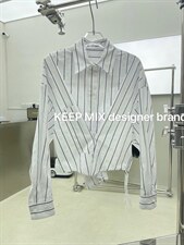 KP设计师款—可两穿条纹衬衫，女装衬衫，KEEP MIX