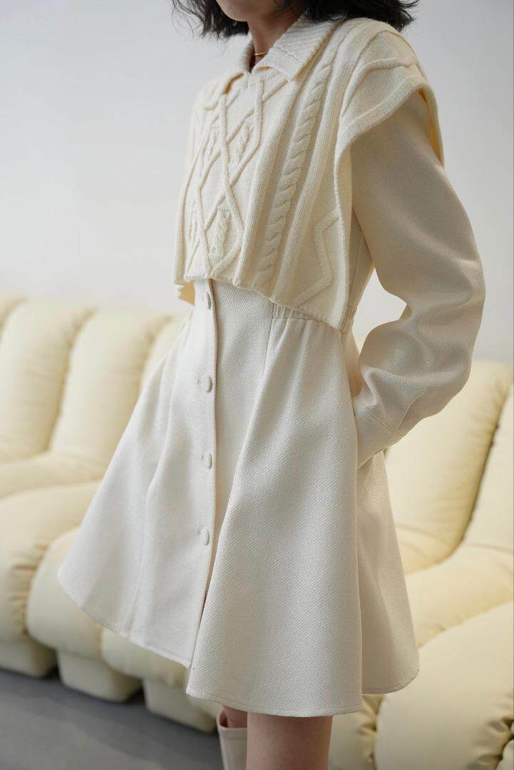 收腰西服裙＋针织外搭，满满的高级感，其它，GN