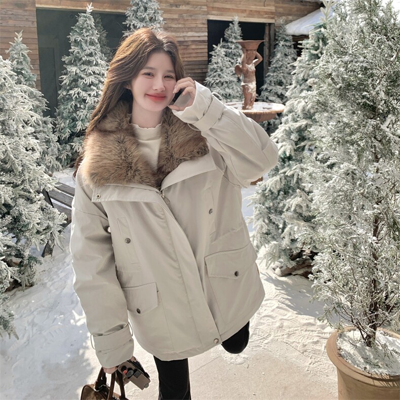 新款！毛毛保暖工装休闲派克服外套2C133-8996-P255-K378，女装派克服，2C133