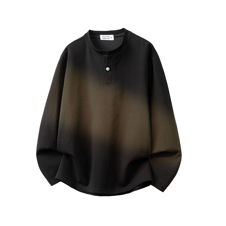 2025新款时尚设计圆立领T恤衫长袖情侣装XZ212-QWT194-P46，男装T恤，星座212