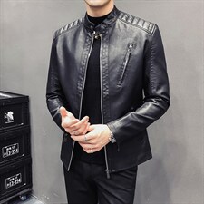2023秋冬社会小伙PU皮衣男生机车皮夹克帅气休闲外套LE601-P95，男装皮衣，星座1105-3
