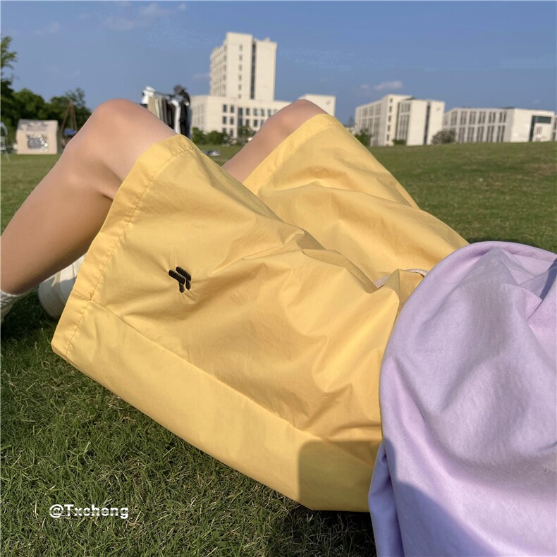 抖音品质潮流刺绣小标五分裤宽松沙滩裤B315-K23352-特p20控38图片
