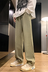 港风复古水洗抽绳阔腿拖地直筒休闲牛仔裤 XZ213-DK2004-P45控58图片