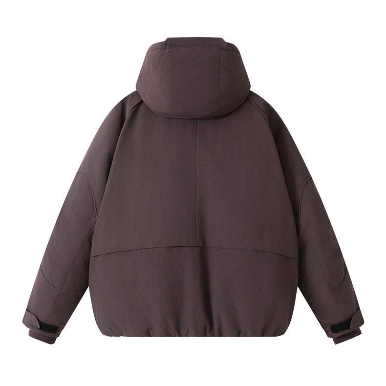 2025冬季新款简约纯色插肩袖连帽羽绒服男潮牌百搭保暖羽绒服外套,男装羽绒服,电商A234