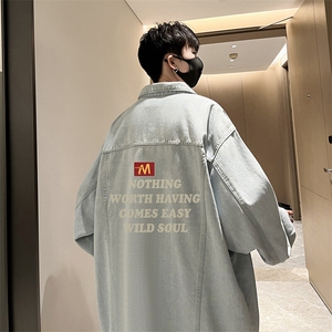 牛仔夹克男大码牛仔外套男茄克 NJ77363-P60图片