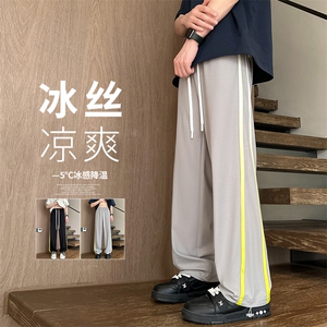 2024 夏季新款 内景大码港风渐变织带冰丝裤M-5X HK24535-P60图片